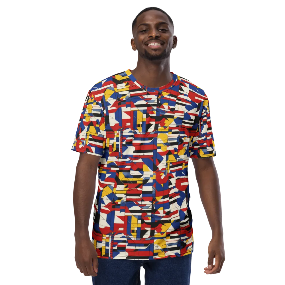 Chromatic Blueprint on Men's Crew Neck T-Shirt — Front