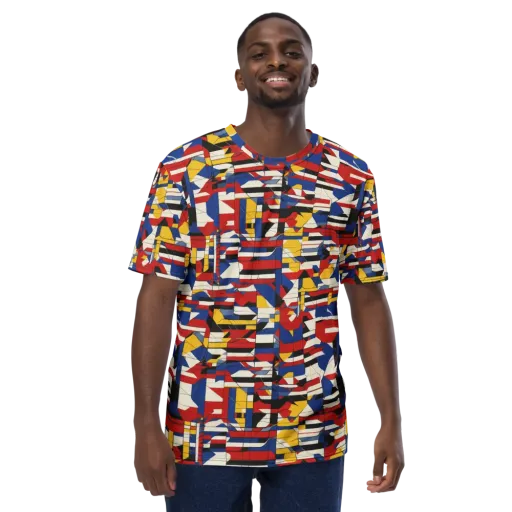 Chromatic Blueprint on a Men's Crew Neck T-Shirt