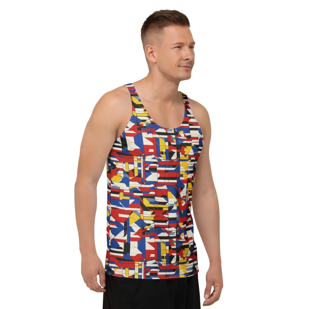 Chromatic Blueprint on Men's Tank Top — Right Front