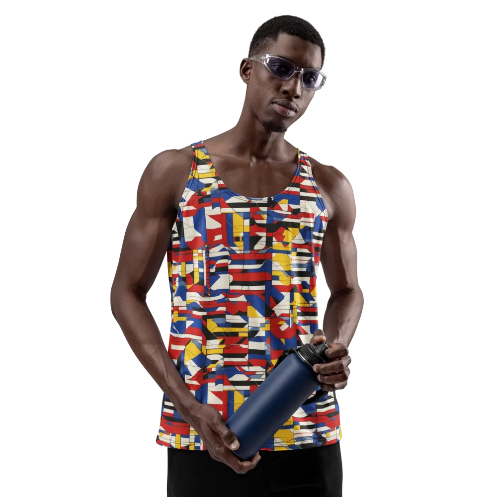 Chromatic Blueprint on Men's Tank Top — Front