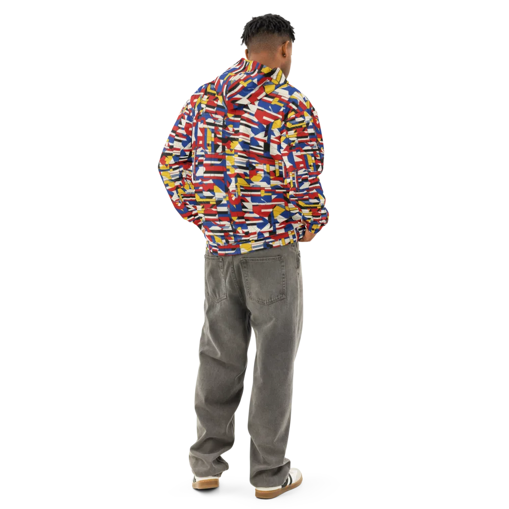 Chromatic Blueprint on Cotton Hoodie — Back