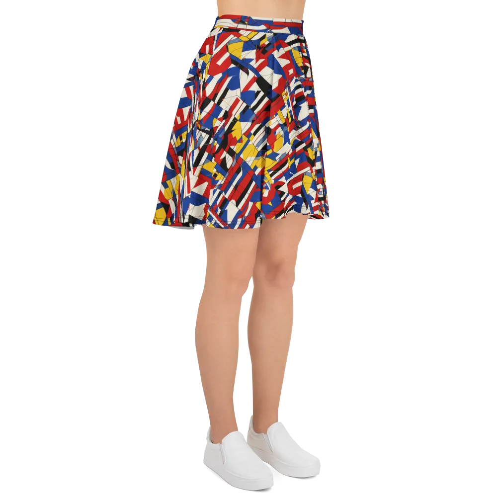 Chromatic Blueprint on Skater Skirt — Right