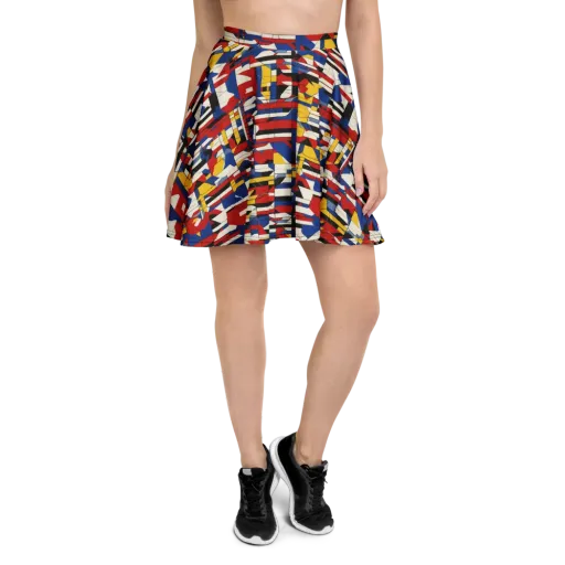 Chromatic Blueprint on a Skater Skirt