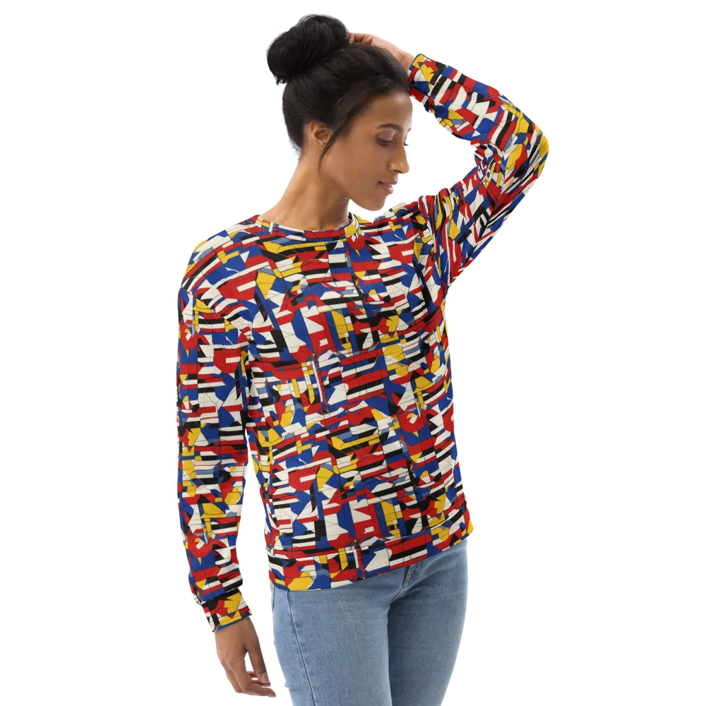 Chromatic Blueprint on Sweatshirt — Right Front