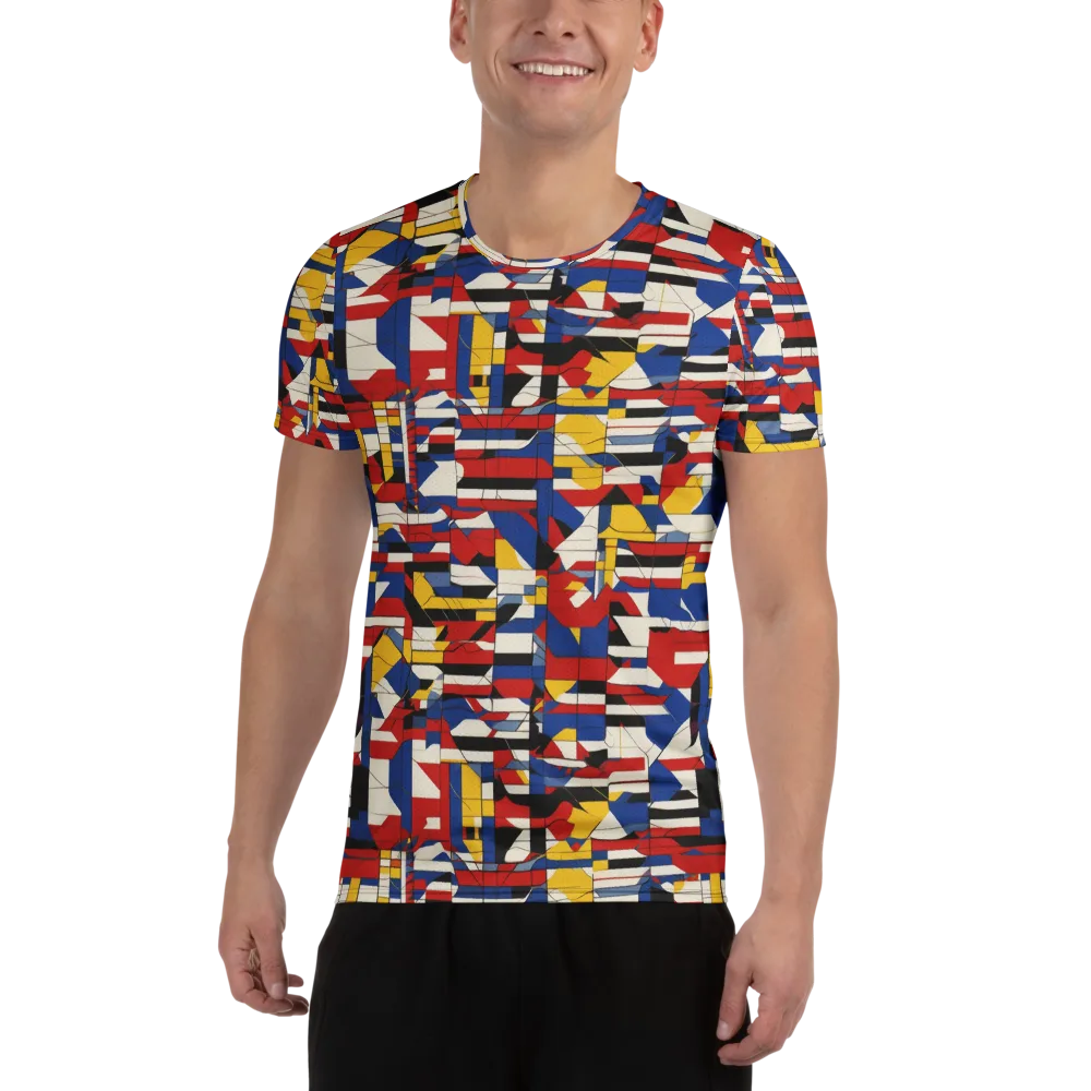 Chromatic Blueprint on Men's Athletic T-Shirt — Front