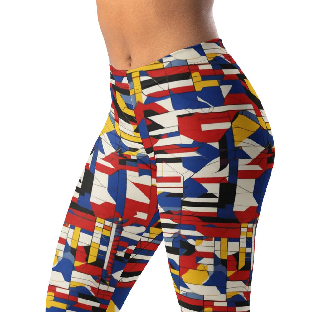 Chromatic Blueprint on Leggings — Left Front