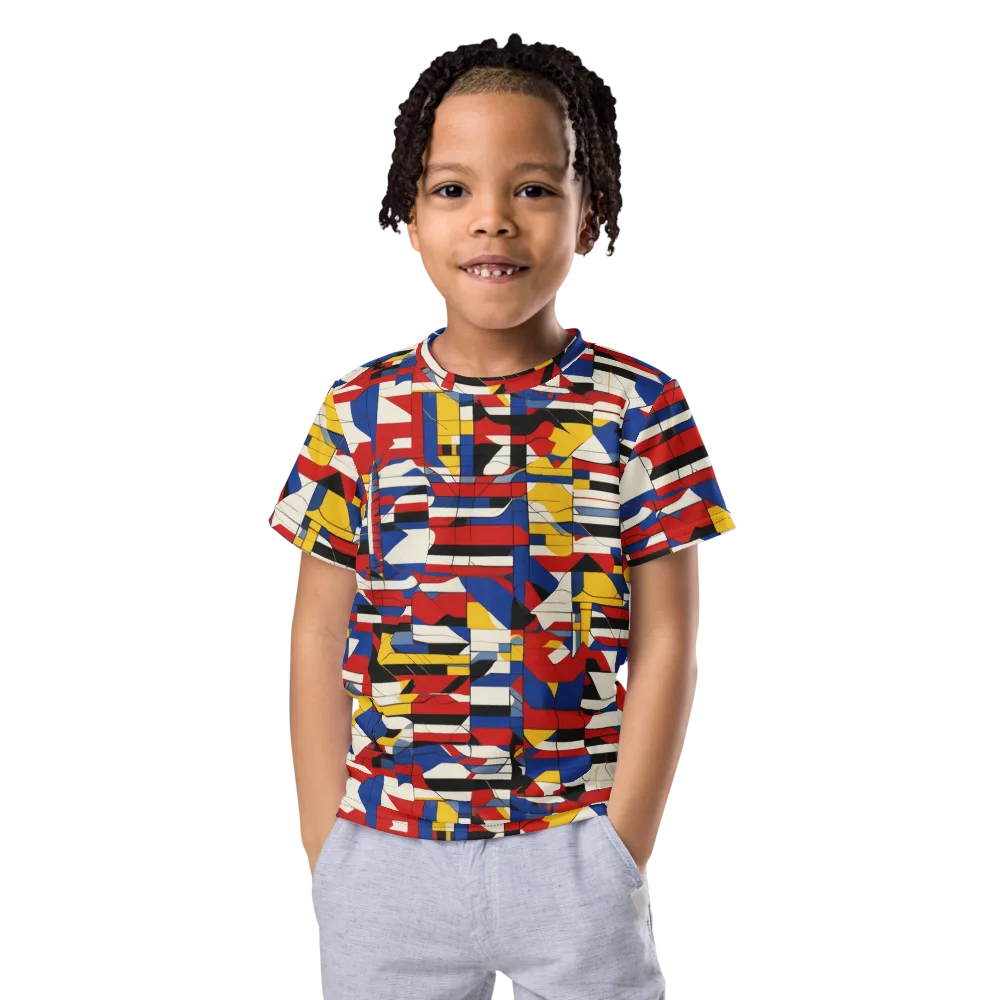 Chromatic Blueprint on Kids Crew Neck T-Shirt — Front