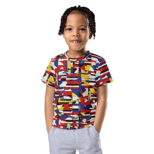 Chromatic Blueprint on a Kids Crew Neck T-Shirt