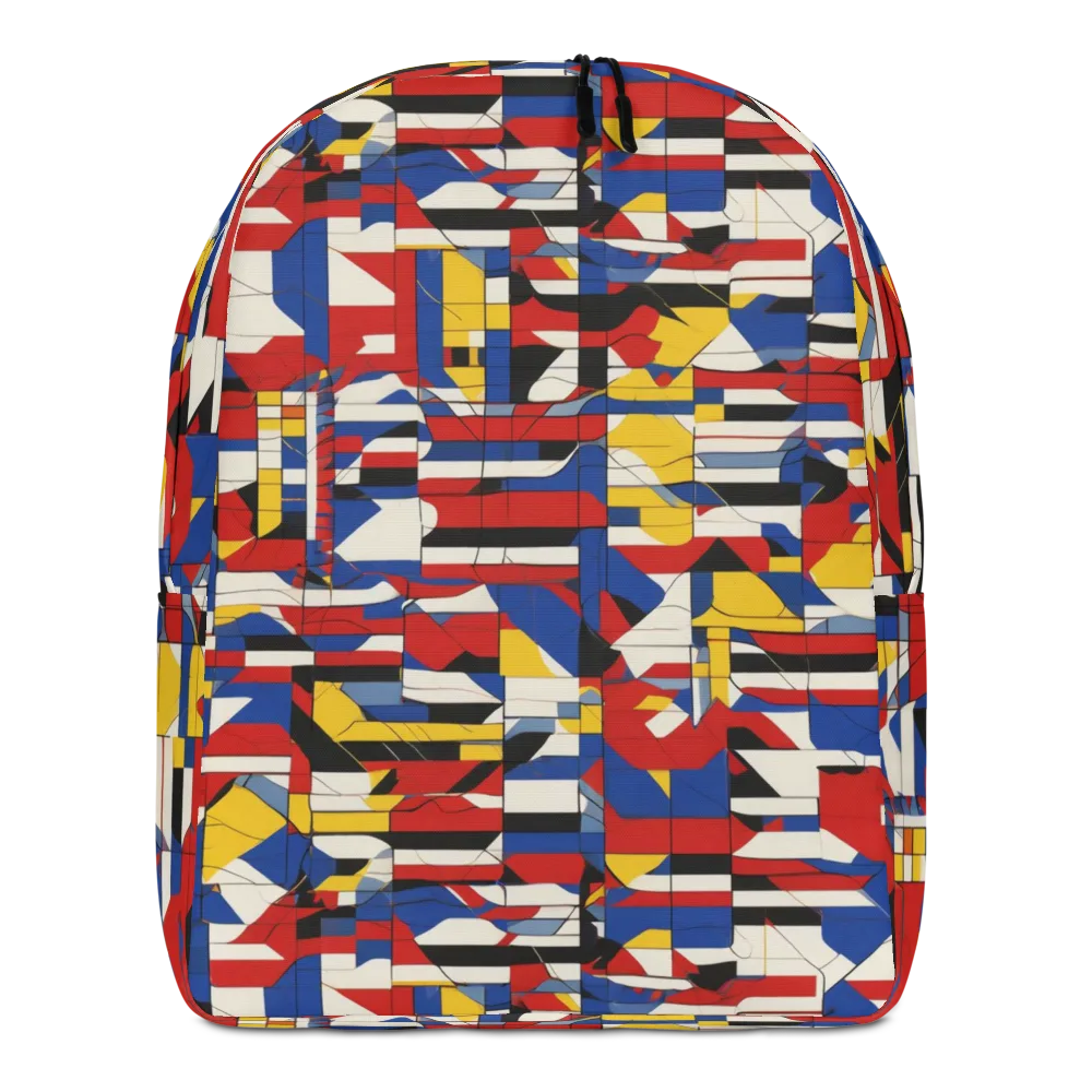 Chromatic Blueprint on Minimalist Backpack — Front