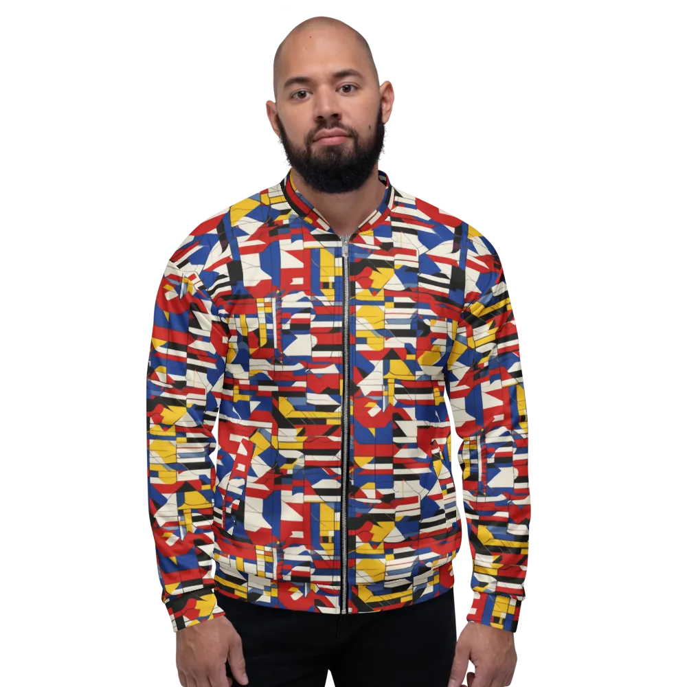 Chromatic Blueprint on Bomber Jacket — Front