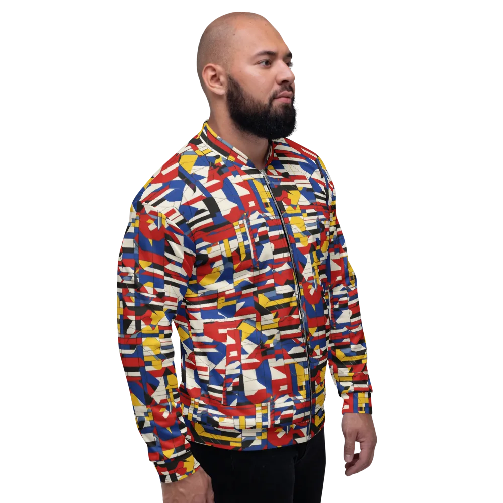 Chromatic Blueprint on Bomber Jacket — Right