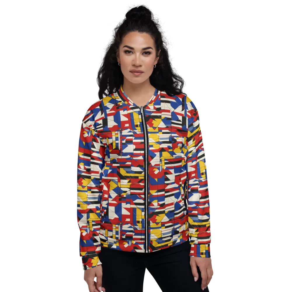 Chromatic Blueprint on Bomber Jacket — Front