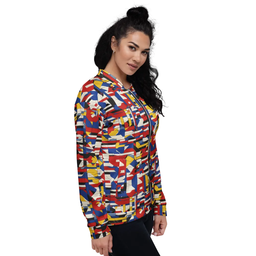 Chromatic Blueprint on Bomber Jacket — Right