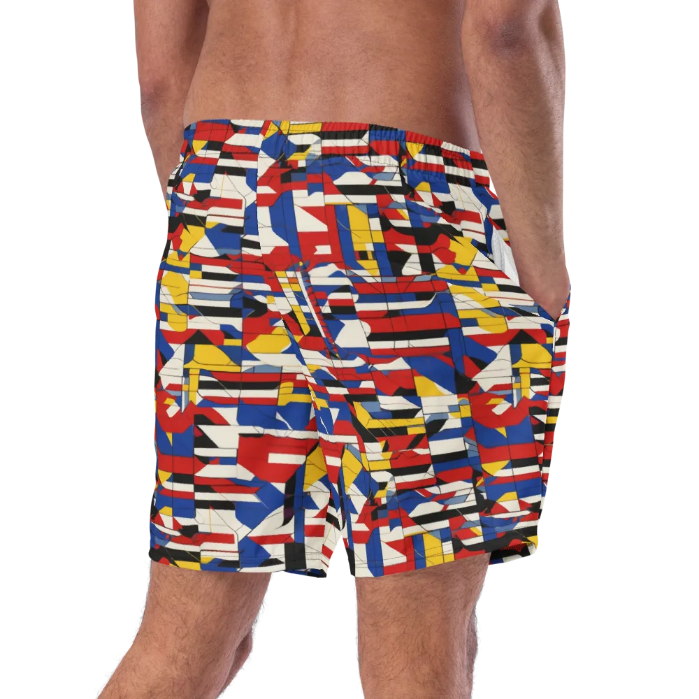 Chromatic Blueprint on Swim Trunks — Right Back