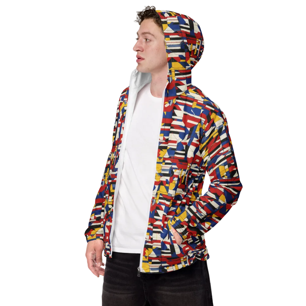 Chromatic Blueprint on Men's Windbreaker — Left Front