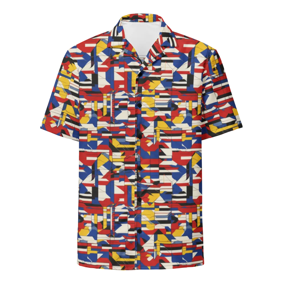Chromatic Blueprint on Button Shirt — Front