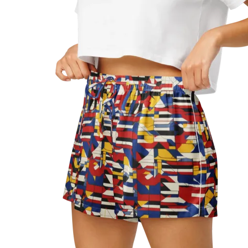 Chromatic Blueprint on a Women's Pajama Shorts