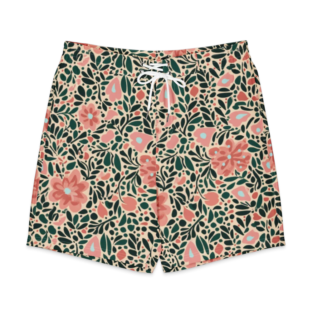 Rosewater Meadow on Men's Board Shorts — Front