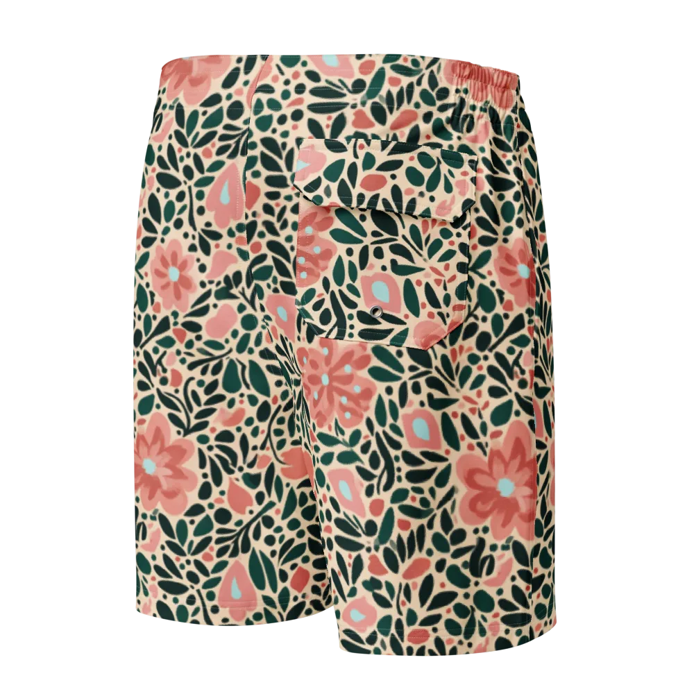 Rosewater Meadow on Men's Board Shorts — Back