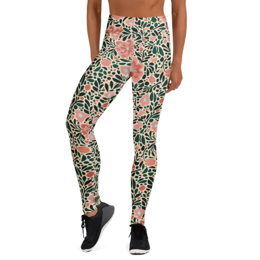 Rosewater Meadow on a Yoga Leggings