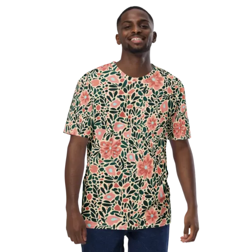 Rosewater Meadow on a Men's Crew Neck T-Shirt
