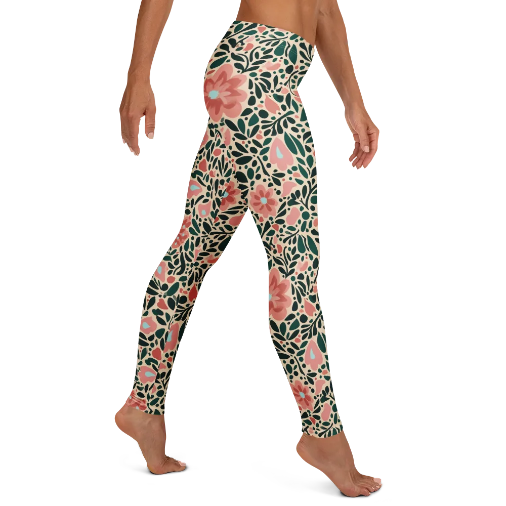 Rosewater Meadow on Leggings — Right