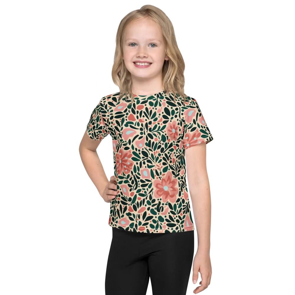 Rosewater Meadow on Kids Crew Neck T-Shirt — Front
