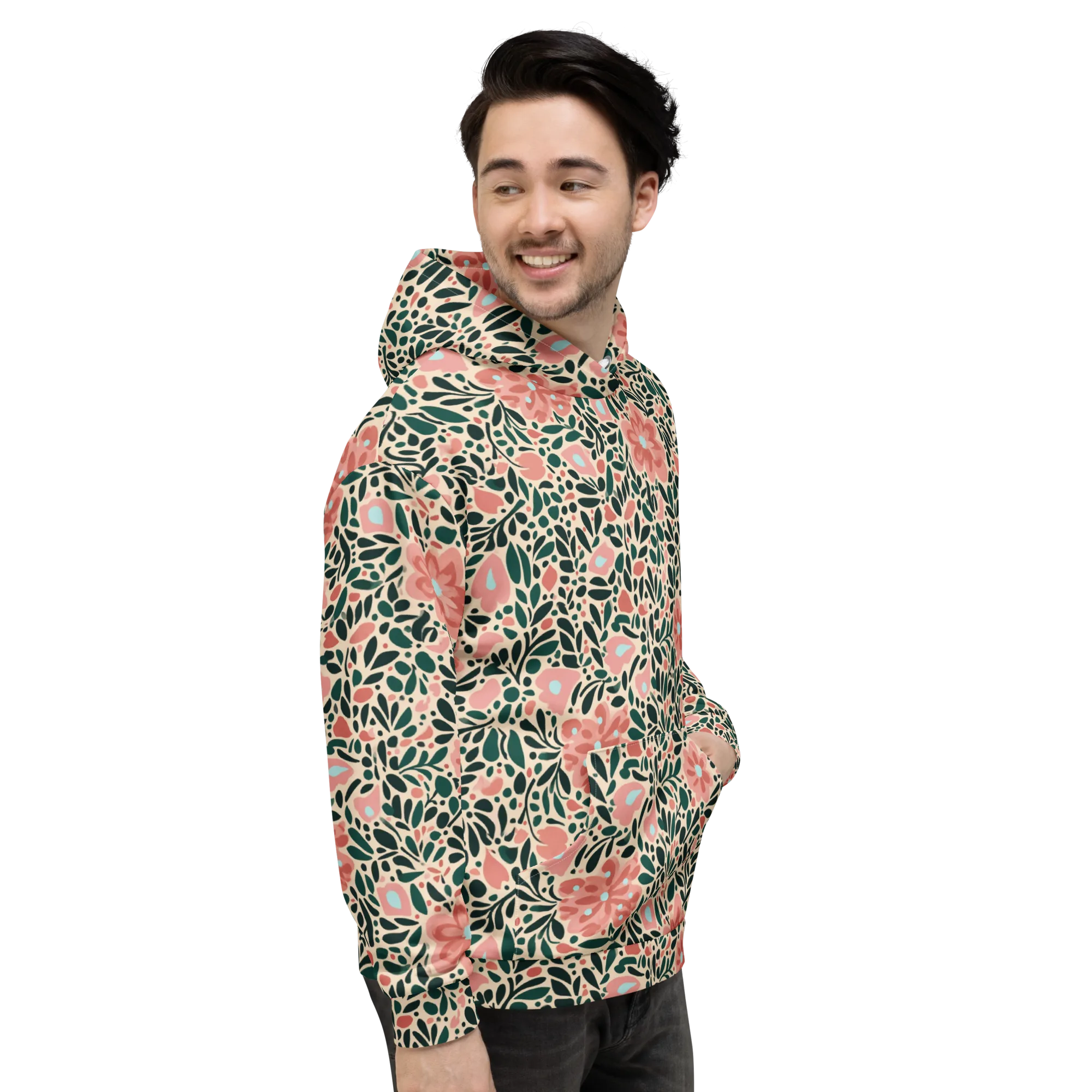 Rosewater Meadow on Hoodie — Right