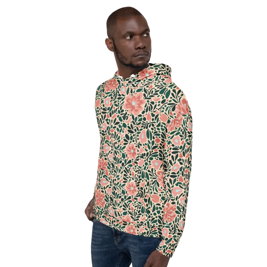 Rosewater Meadow on Hoodie — Left