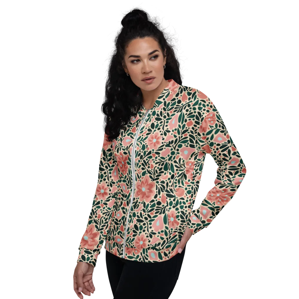 Rosewater Meadow on Bomber Jacket — Left