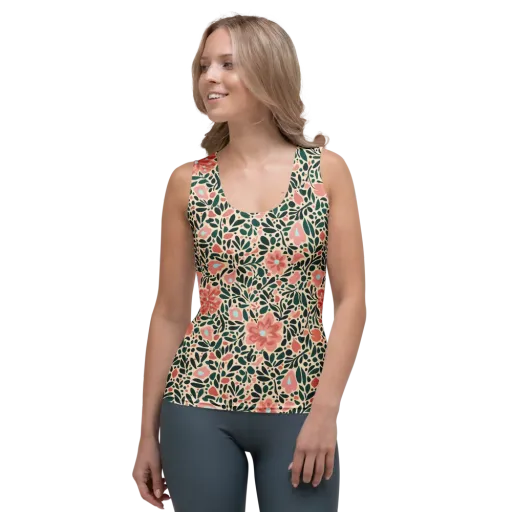 Rosewater Meadow on a Women's Tank Top