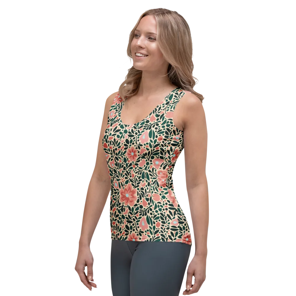 Rosewater Meadow on Women's Tank Top — Left Front