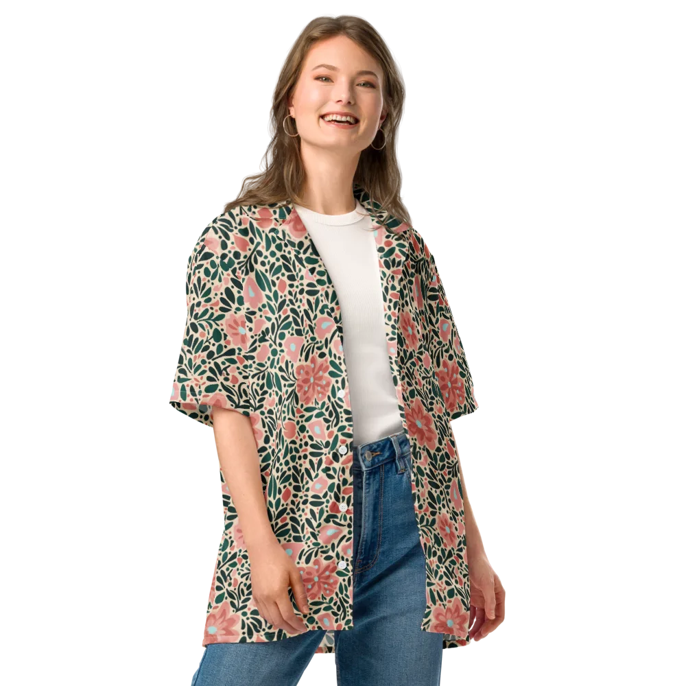 Rosewater Meadow on Button Shirt — Front