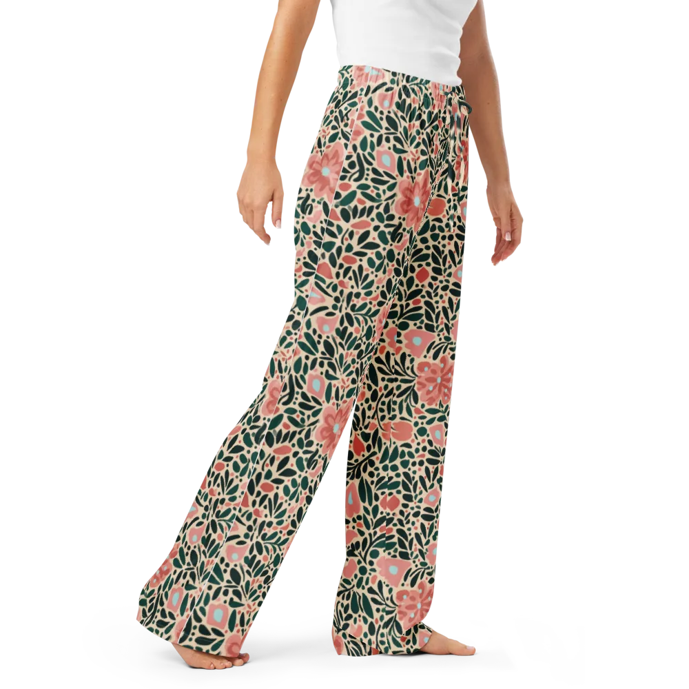Rosewater Meadow on Women's Pajama Pants — Right Front
