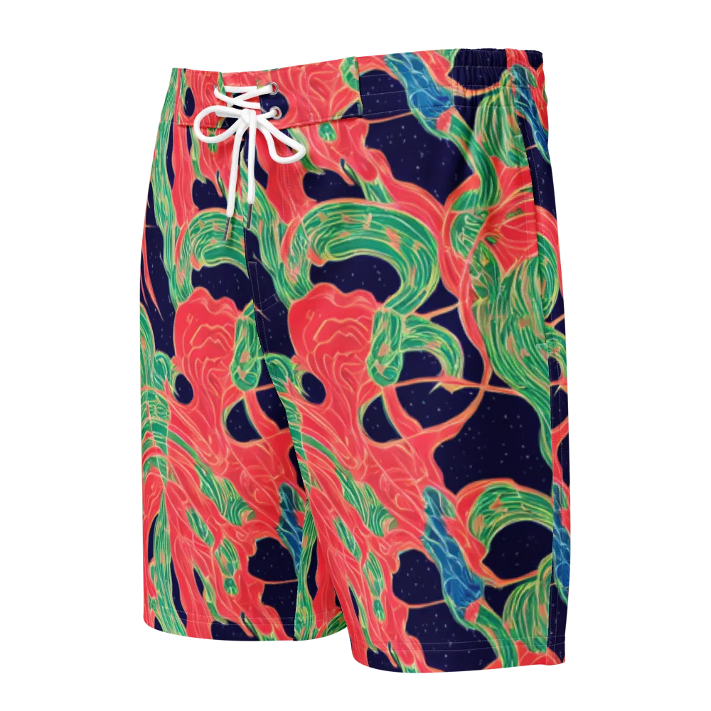 Midnight Jungle on Men's Board Shorts — Front