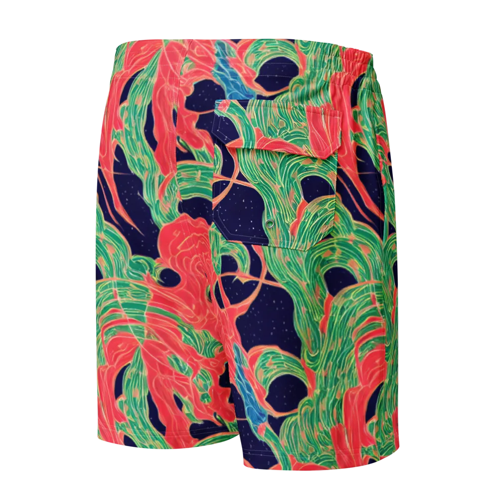 Midnight Jungle on Men's Board Shorts — Back