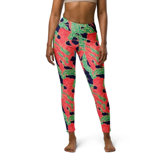 Midnight Jungle on a Yoga Leggings