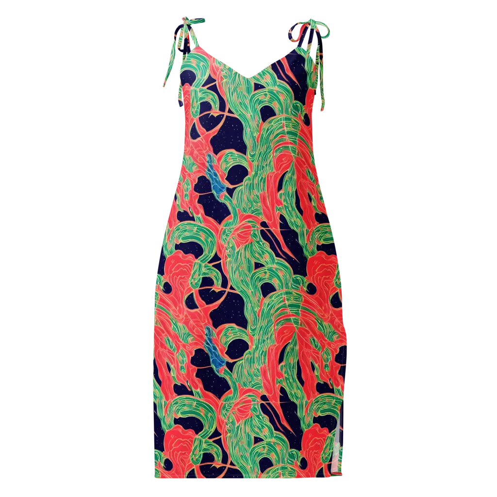 Midnight Jungle on Slip Dress — Front
