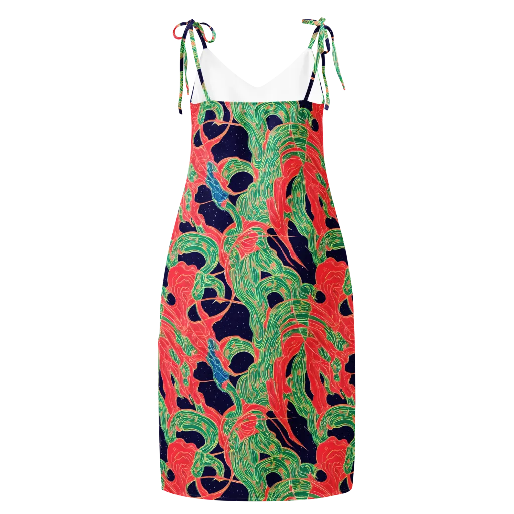 Midnight Jungle on Slip Dress — Back