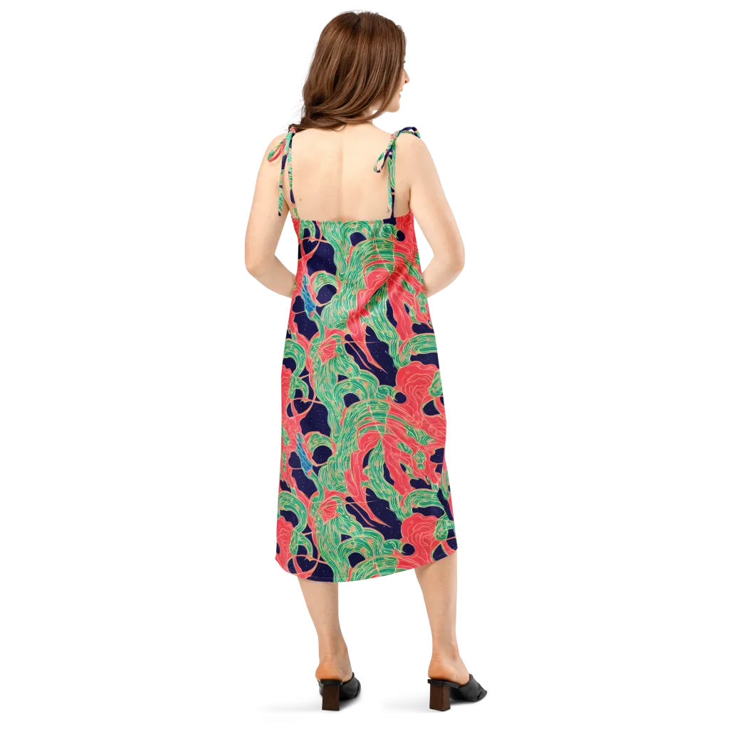 Midnight Jungle on Slip Dress — Back