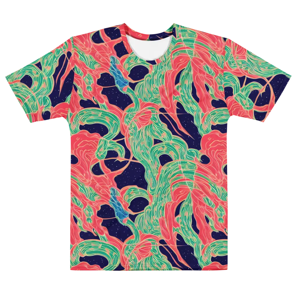Midnight Jungle on Men's Cotton Crew Neck T-Shirt — Front