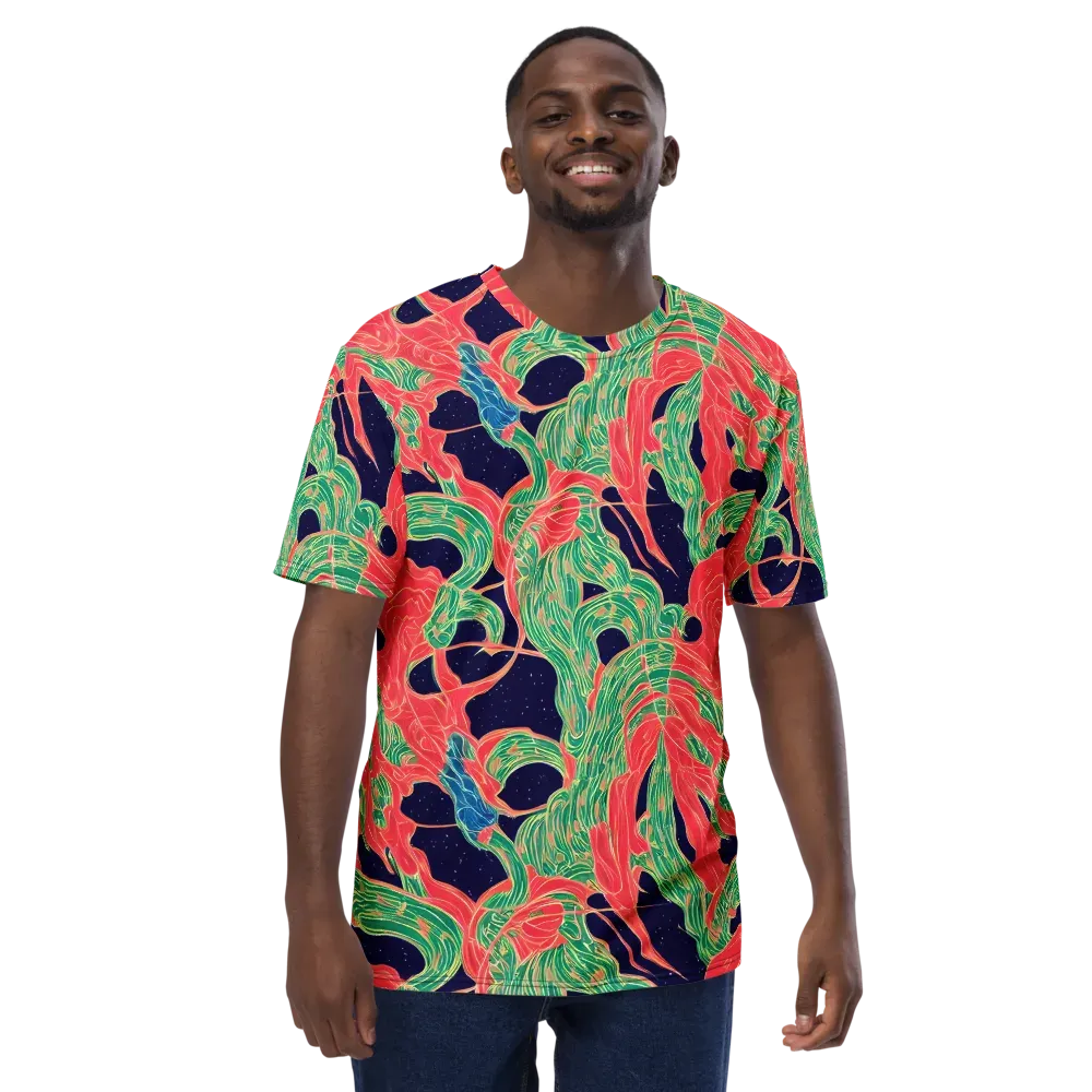Midnight Jungle on Men's Crew Neck T-Shirt — Front