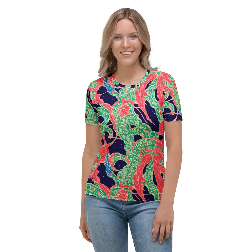 Midnight Jungle on Women's Crew Neck T-Shirt — Front