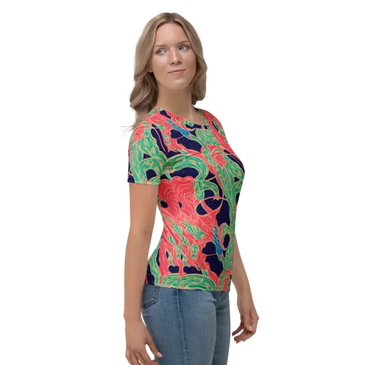 Midnight Jungle on a Women's Crew Neck T-Shirt
