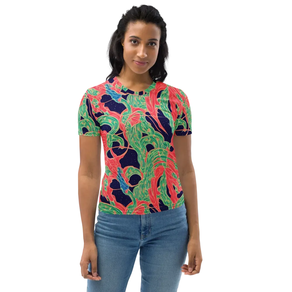 Midnight Jungle on Women's Crew Neck T-Shirt — Front