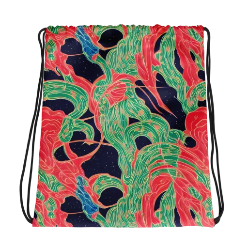 Midnight Jungle on a Drawstring Bag