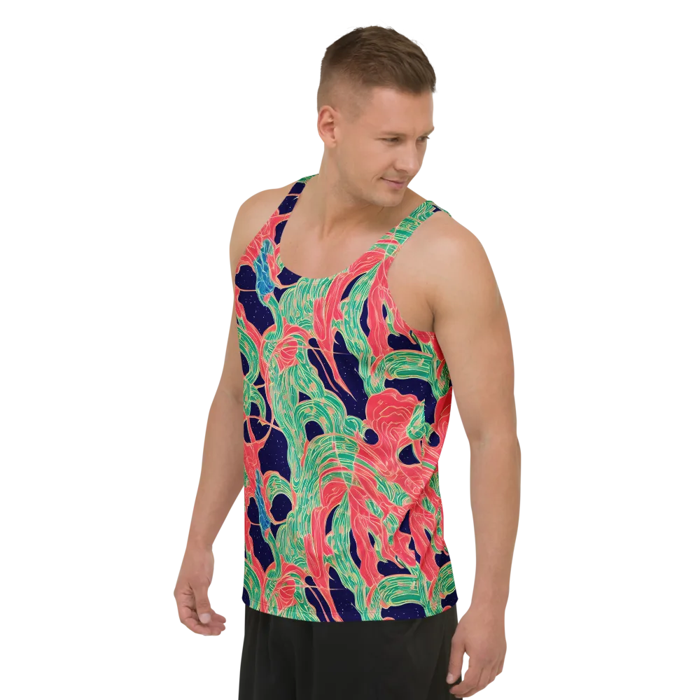 Midnight Jungle on Men's Tank Top — Left Front