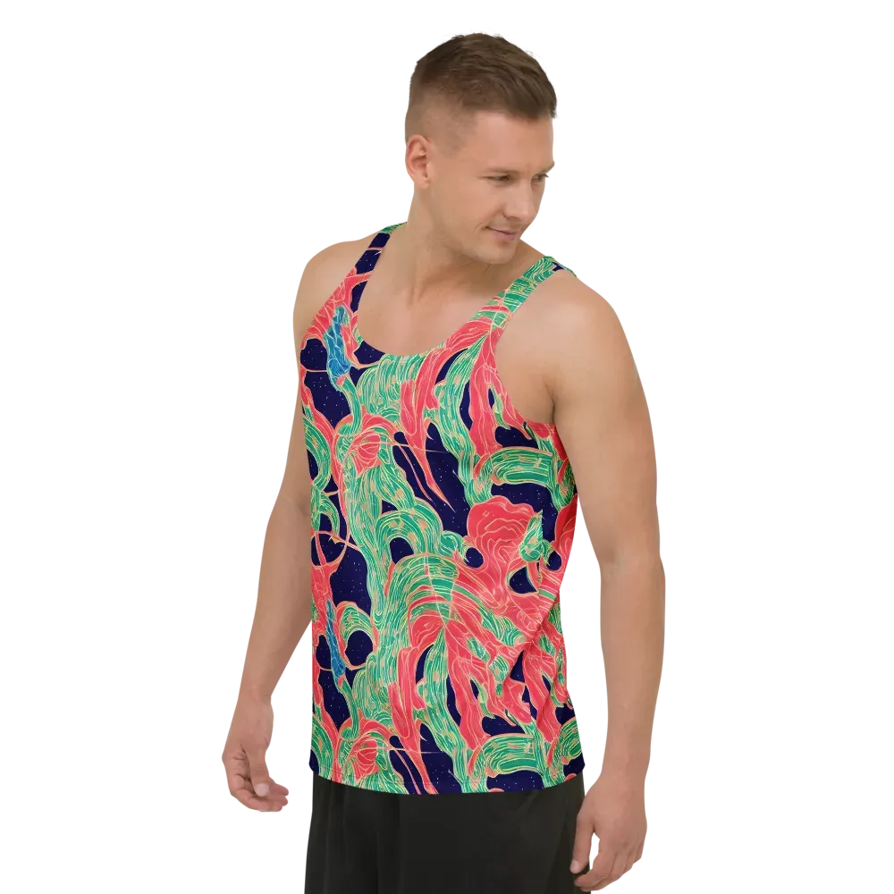 Midnight Jungle on Men's Tank Top — Left Front