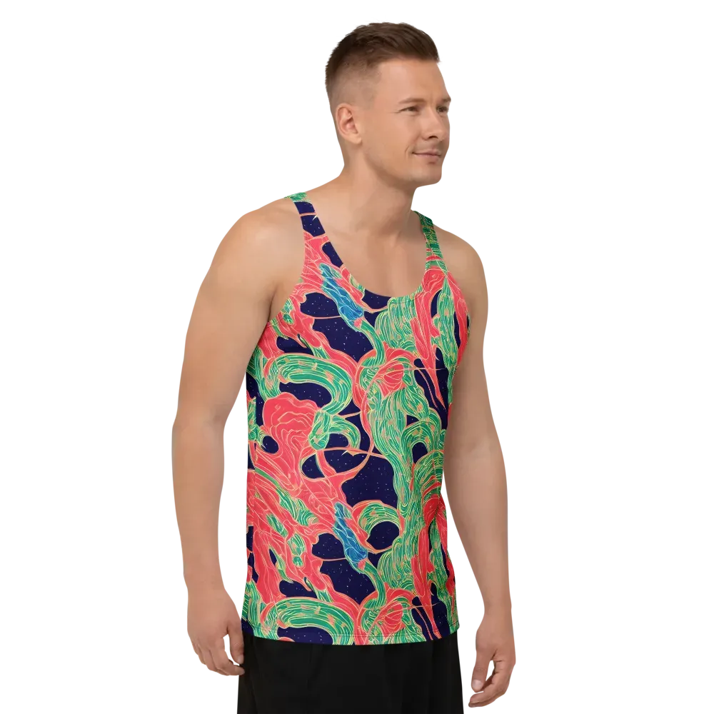 Midnight Jungle on Men's Tank Top — Right Front