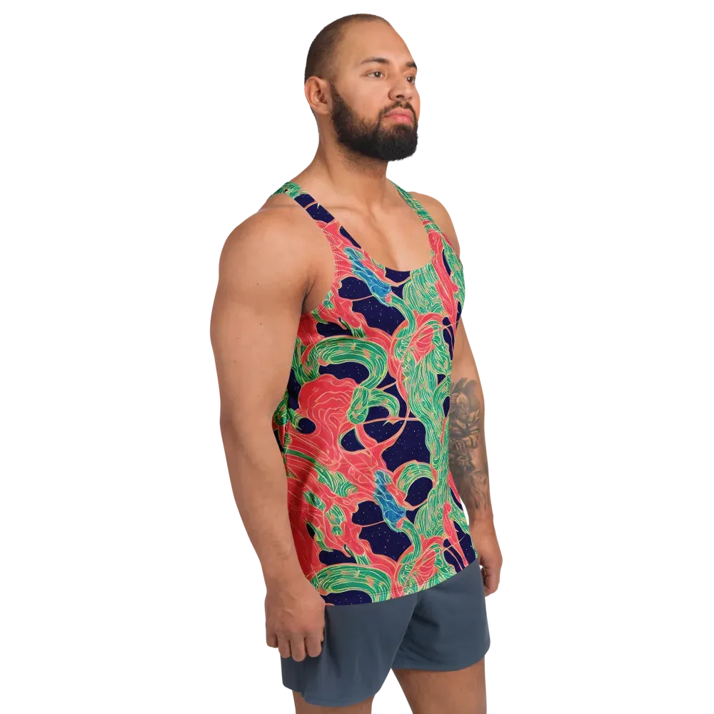 Midnight Jungle on Men's Tank Top — Right Front